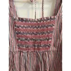 Old Navy XL Striped Smocked Cotton Blouse – Flutter Sleeve Peasant Top NWT